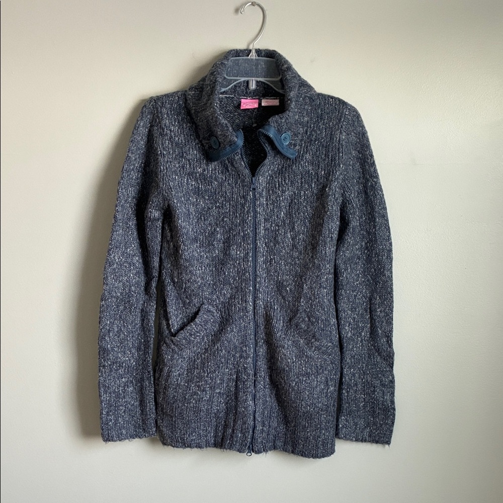 Women's Blue Cardigan Sweater